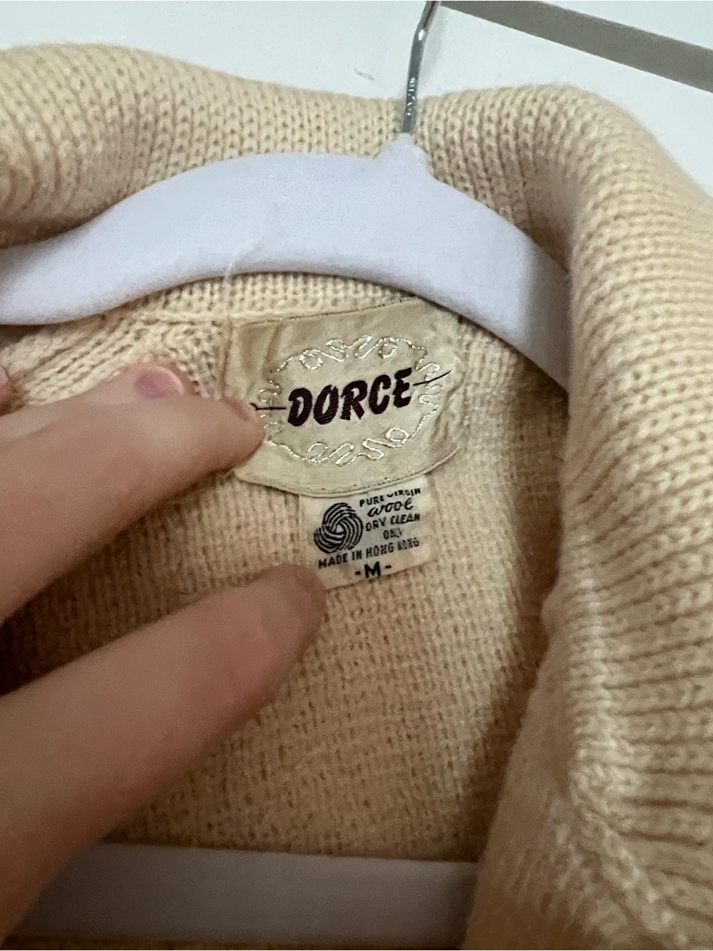 Cream Knit Button-Up Jacket - Picture 2 of 3